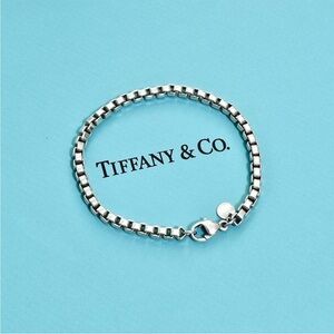 Tiffany & Co. Venetian Link Sterling Silver Unisex Bracelet Chain